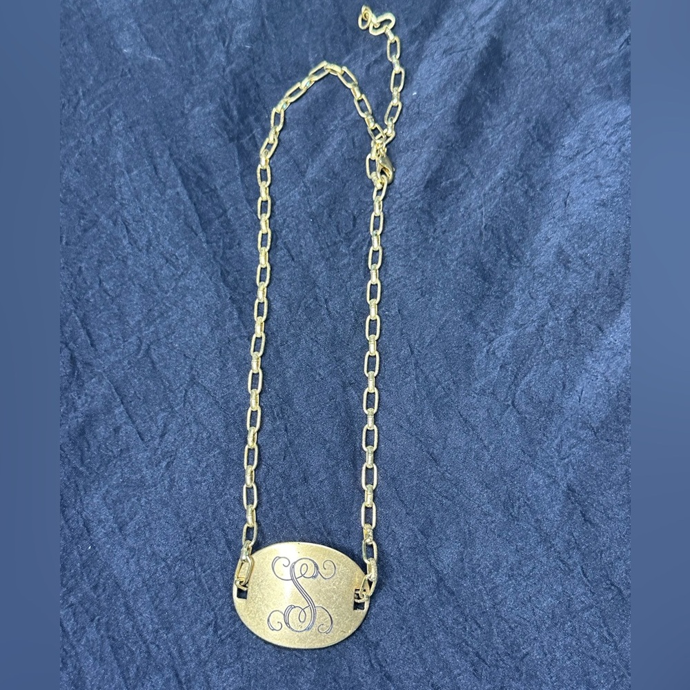 Necklace with S Initial — choker